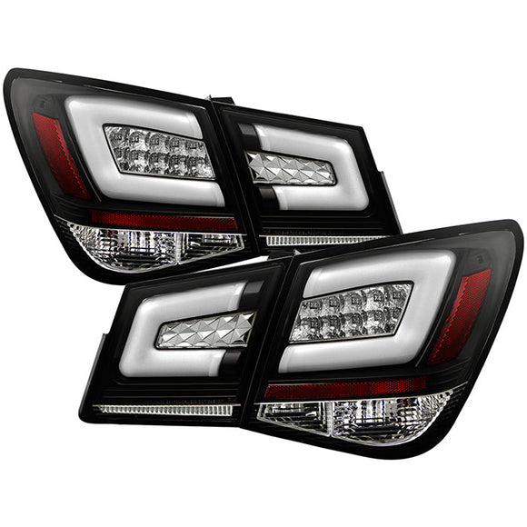 Spyder Chevy Cruze 2011-2014 Light Bar LED Tail Lights Black ALT-YD-CCRZ11-LBLED-BK