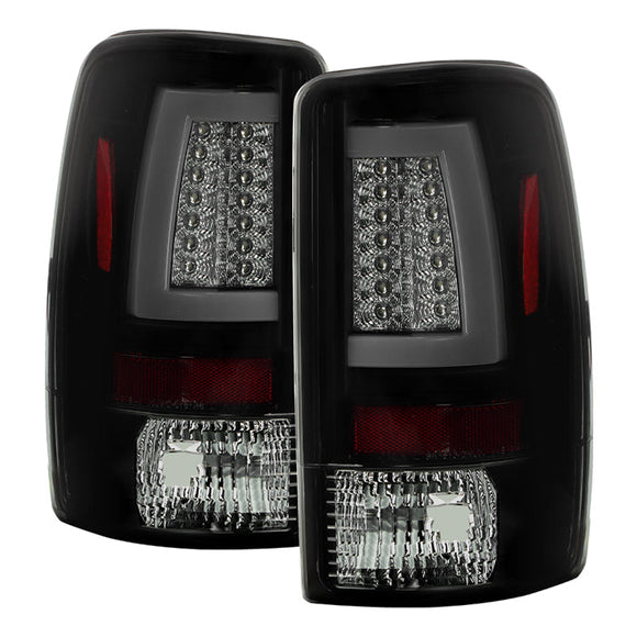 Spyder 00-06 GMC Yukon/Yukon XL V2 Light Bar LED Tail Lights - Blk Smoke (ALT-YD-CD00V2-LBLED-BSM)