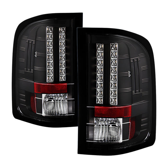 Spyder Chevy Silverado 07-13 LED Tail Lights Blk ALT-YD-CS07-LED-BK