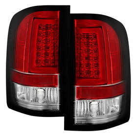 Spyder 07-13 Silverado (Will Not Work w/2010 921 Bulb) V3 Tail Lights Rd/Clr ALT-YD-CS07V3-LBLED-RC