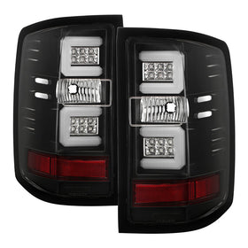 Spyder Chevy 1500 14-16 Light Bar LED Tail Lights Blk ALT-YD-CS14-LBLED-BK