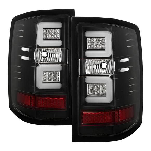 Spyder Chevy 1500 14-16 Light Bar LED Tail Lights Blk ALT-YD-CS14-LBLED-BK