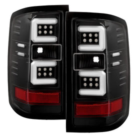 Spyder Chevy 1500 14-16 Light Bar LED Tail Lights All Blk ALT-YD-CS14-LBLED-BKV2