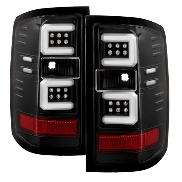 Spyder Chevy 1500 14-16 Light Bar LED Tail Lights All Blk ALT-YD-CS14-LBLED-BKV2