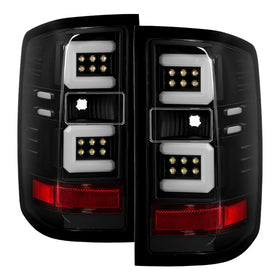 Spyder 16-18 Chevy Silverado Light Bar LED Tail Lights - All Black ALT-YD-CS16-LED-B