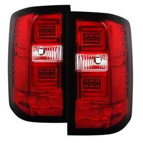 Spyder Chevy Silverado 2016-2017 Light Bar LED Tail Lights - Red Clear ALT-YD-CS16-LED-RC