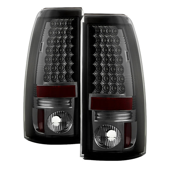 Spyder Chevy Silverado 1500 99-02 (Not Fit Stepside) LED Tail Lights Smke ALT-YD-CS99-LED-SM