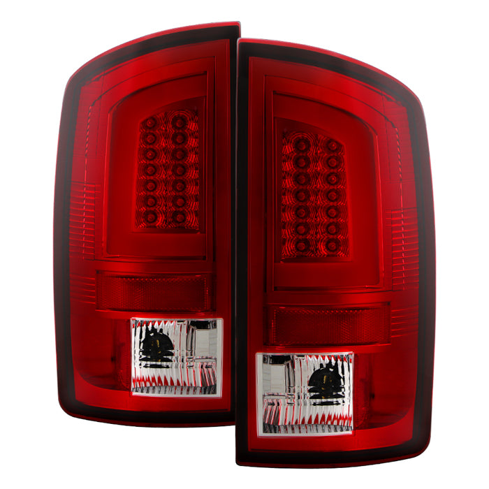 Spyder 03-06 Dodge Ram 2500/3500 V3 Light Bar LED Tail Light - Red Clear (ALT-YD-DRAM02V3-LBLED-RC)