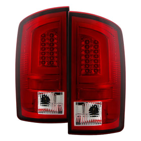 Spyder 07-09 Dodge Ram 2500/3500 V3 Light Bar LED Tail Lights - Red Clear (ALT-YD-DRAM06V3-LBLED-RC)