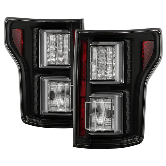 Spyder 18-19 Ford F-150 (w/o Blind Spot Sensor) LED Tail Lights - Black (ALT-YD-FF15018-LED-BK)