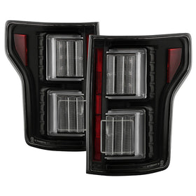 Spyder Ford F150 18-19 - Light Bar LED Tail Lights - All Black ALT-YD-FF15018-LED-BKV2