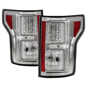 Spyder 18-19 Ford F-150 (W/O Blind Spot Sensor) LED Tail Lights - Chrome (ALT-YD-FF15018-LED-C)