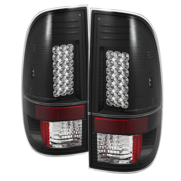 Spyder Ford F150 side 97-03/F250/350/450 Super Duty 99-07 LED Tail Lights Blk ALT-YD-FF15097-LED-BK