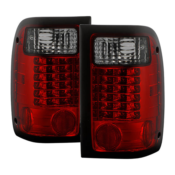 Spyder Ford Ranger 01-05 LED Tail Lights Red Smoke ALT-YD-FR98-LED-RS