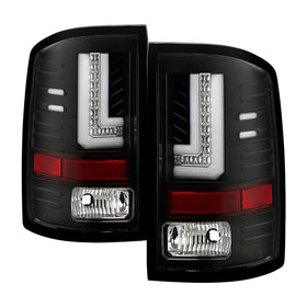 Spyder GMC Sierra 14-16 LED Tail Lights Black ALT-YD-GS14-LBLED-BK