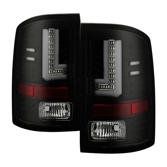 Spyder GMC Sierra 14-16 LED Tail Lights Black Smoke ALT-YD-GS14-LBLED-BSM