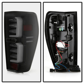 ( Spyder ) GMC Sierra 2019-2020 1500 Incandescent Bulb Model Only ( Not Compatible With LED Model ) LED Tail Lights - Black Smoke - 0