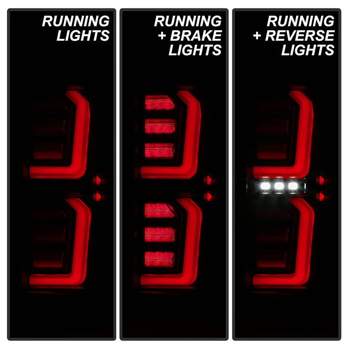 ( Spyder ) GMC Sierra 2019-2020 1500 Incandescent Bulb Model Only ( Not Compatible With LED Model ) LED Tail Lights - Black Smoke
