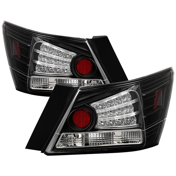 Spyder Honda Accord 08-12 4DR LED Tail Lights Black ALT-YD-HA08-4D-LED-BK