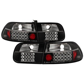 Spyder Honda Civic 92-95 3DR LED Tail Lights Black ALT-YD-HC92-3D-LED-BK