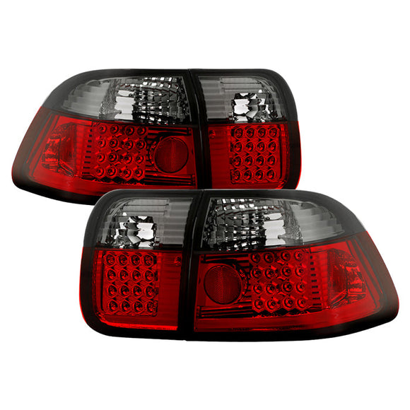 Spyder Honda Civic 96-98 4Dr LED Tail Lights Red Smoke ALT-YD-HC96-4D-LED-RS