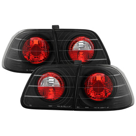 Spyder Honda Civic 99-00 4Dr Euro Style Tail Lights Black ALT-YD-HC99-4D-BK
