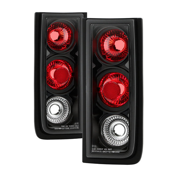 Spyder Hummer H2 01-05 (Non H2T)Euro Style Tail Lights Black ALT-YD-HH2-BK