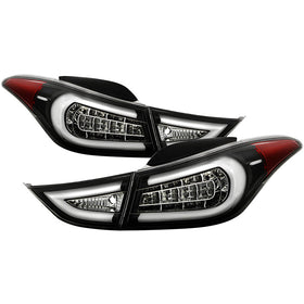 Spyder Hyundai Elantra 11-13 Light Bar LED Tail Lights Black ALT-YD-HYELAN11-LED-BK