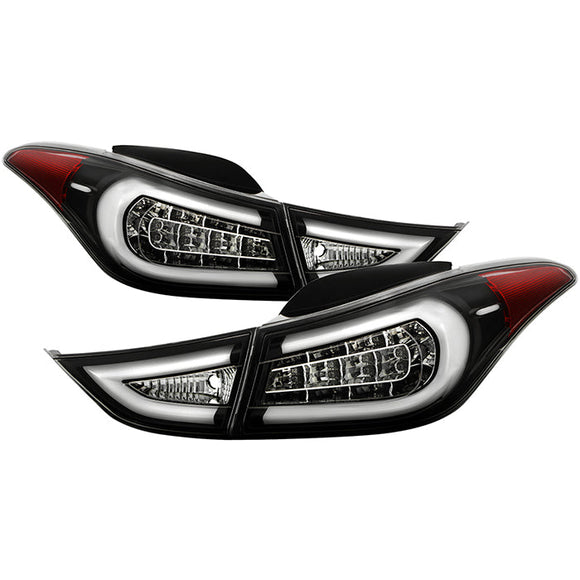 Spyder Hyundai Elantra 11-13 Light Bar LED Tail Lights Black ALT-YD-HYELAN11-LED-BK