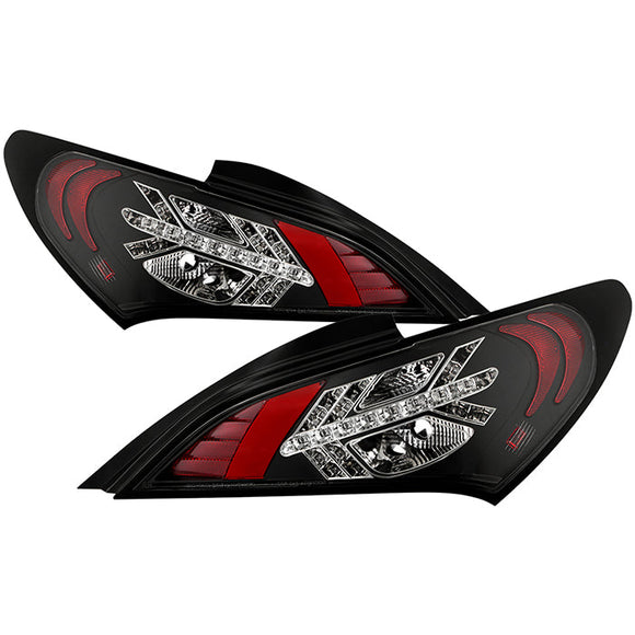 Spyder Hyundai Genesis 10-12 2Dr LED Tail Lights Black ALT-YD-HYGEN09-LED-BK