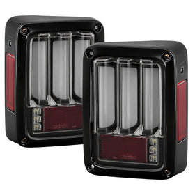 Spyder 07-16 Jeep Wrangler Version 2 Light Bar LED Tail Lights - Black (ALT-YD-JWA07V2-LBLED-BK)