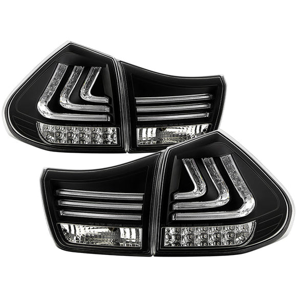 Spyder Lexus RX330/RX350 04-09 LED Tail Lights Black ALT-YD-LRX04-LED-BK
