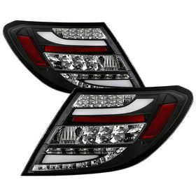 Spyder Mercedes Benz W204 C-Class 11-14 LED Tail Lights - Blk ALT-YD-MBZC11-LED-BK