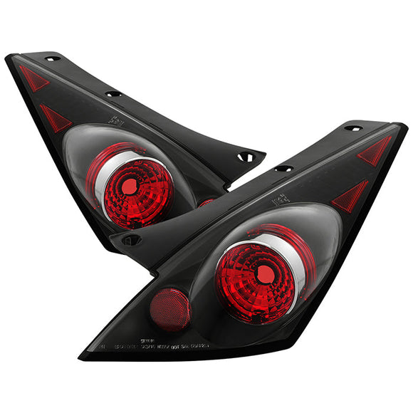 Spyder Nissan 350Z 03-05 Euro Style Tail Lights Black ALT-YD-N350Z02-BK