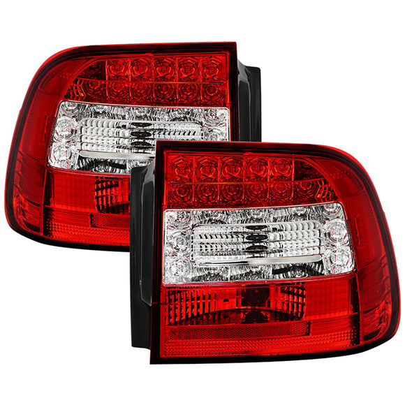 Spyder Porsche Cayenne 03-07 LED Tail Lights Red Clear ALT-YD-PCAY03-LED-RC