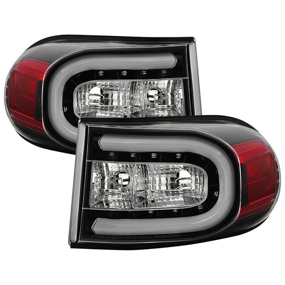 Spyder Toyota FJ Cruiser 07-13 Light Bar LED Tail Lights Black ALT-YD-TFJ07-LBLED-BK