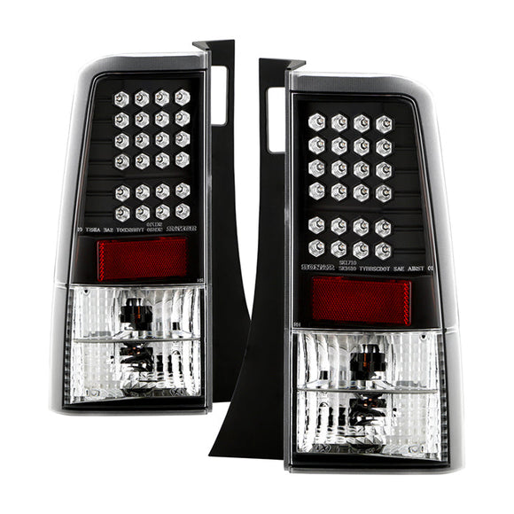 Spyder Scion XB 03-07 LED Tail Lights Black ALT-YD-TSXB03-LED-BK
