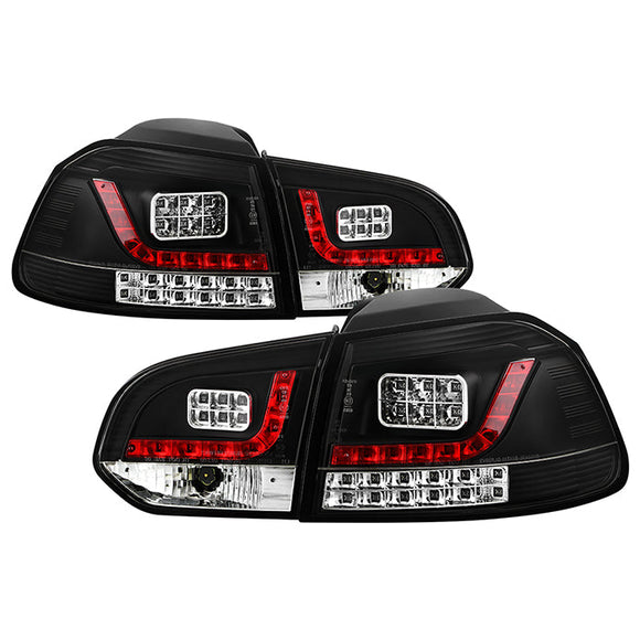 Spyder Volkswagen Golf/GTI 10-13 LED Tail Lights Black ALT-YD-VG10-LED-BK