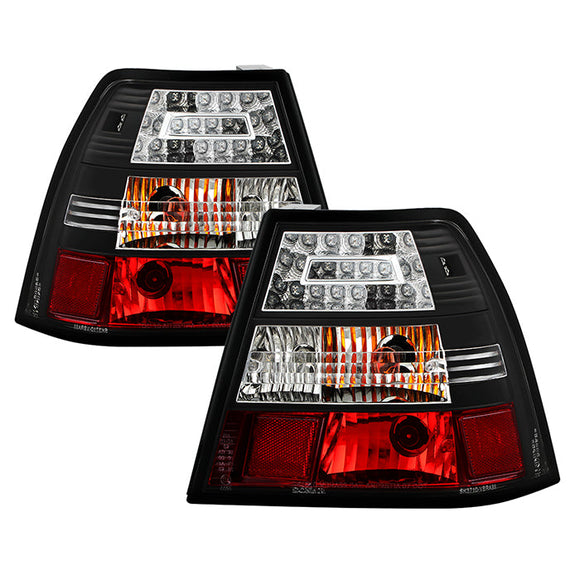 Spyder 99-04 Volkswagen Jetta Sedan (Excl Wagon) LED Tail Lights Black ALT-YD-VJ99-LED-BK