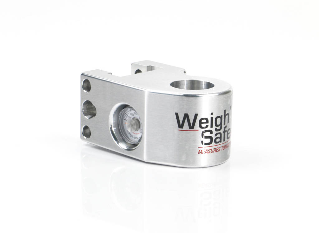 Weigh Safe 6in Drop Hitch w/Built-in Scale & 2.5in Shank (10K/18.5K GTWR) - Aluminum - 0