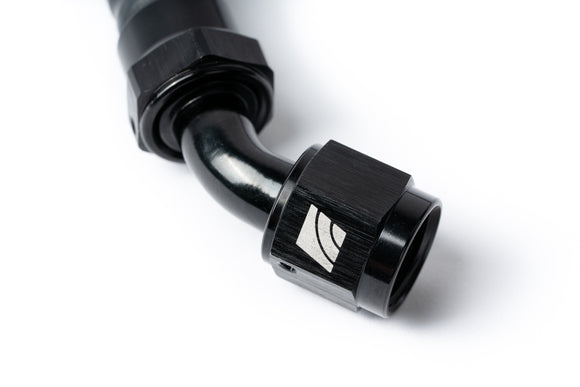AMS Performance 5/16 Quick Connect to -6AN Inline Fuel Pulsation Damper w/ -6AN Fuel Line (For use on Nissan Z with AMS Fuel Filter AND Stage 1 or Stage 2 HPFP)