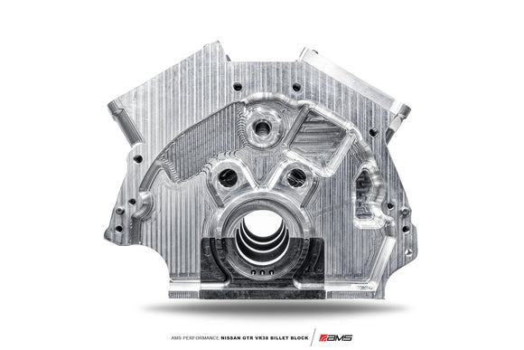 AMS Performance R35 GT-R CNC Billet VR38 Engine Block. Fully machined including ductile iron sleeves. Ready for Final Machining Finishing