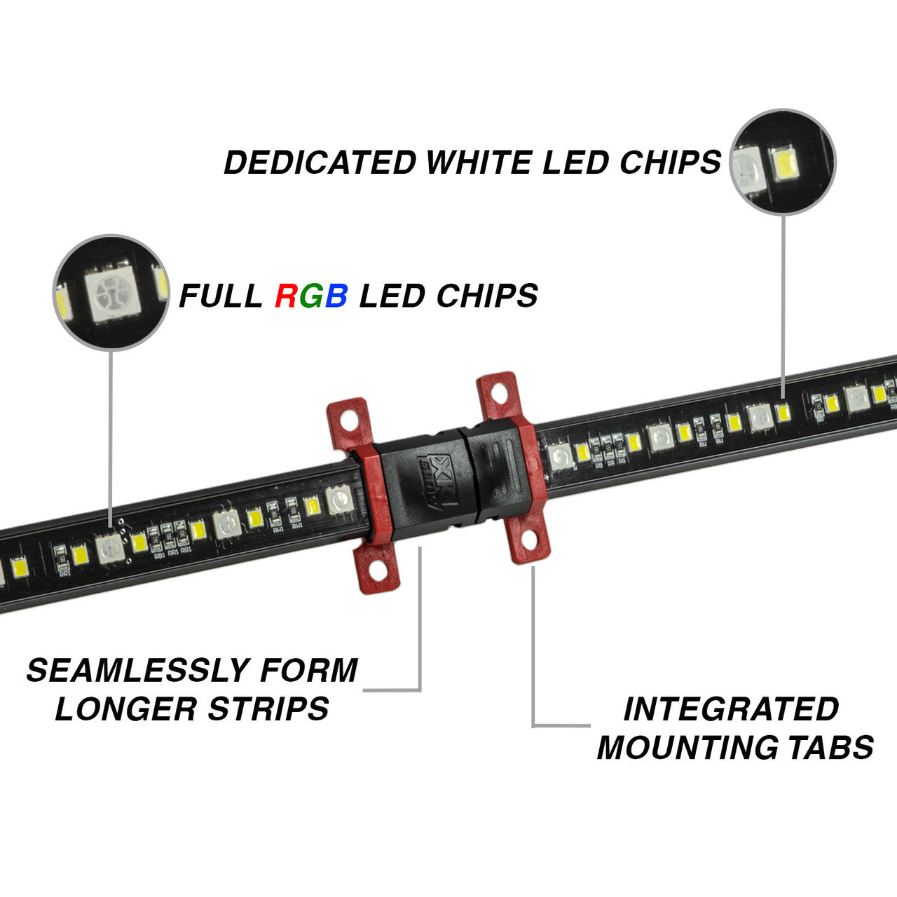 XK Glow LED RGBW Tube XKalpha - 12in - 0