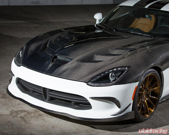 VR Aero Carbon Fiber Lower Front Bumper Canard Pair SRT Viper 2013-2017