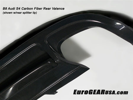 EUROGEAR CARBON FIBER REAR VALENCE SPLITTER | B8 AUDI A5 & S5