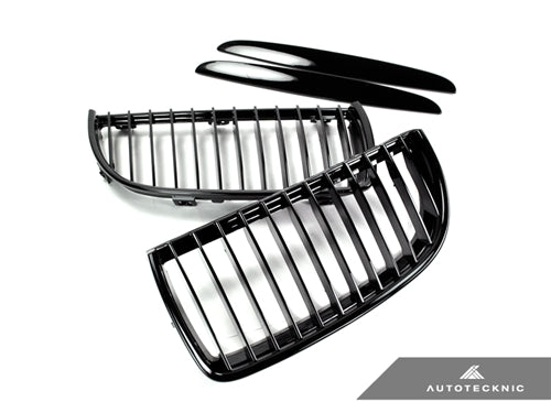 AUTOTECKNIC GLAZING BLACK FRONT GRILLE SET - E90 SEDAN/ E91 WAGON | 3 SERIES