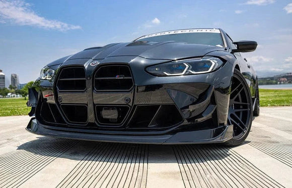 AutoTecknic Dry Carbon Motorsports Front Aero Lip - BMW G80 / G82/ G83 / M3 / M4 | ATK-BM-0709-DCG