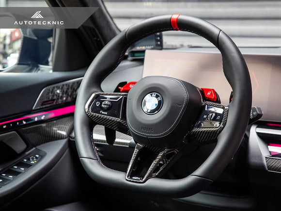 AutoTecknic Carbon Fiber Steering Wheel Trim - G90/ G99 M5