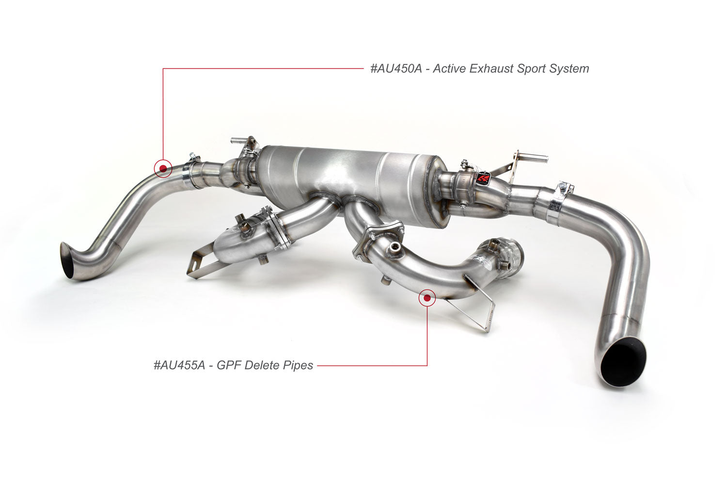 Audi R8 V10 (with GPFs) Sport Exhaust with Sound Architect™ OR GPF delete pipes (2020 on EURO Spec)