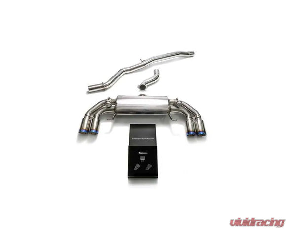 ARMYTRIX Valvetronic Exhaust System Audi S1 8X Hatchback/Sportback 2.0 Turbo 2015-2018 - Quad True Titanium Blue